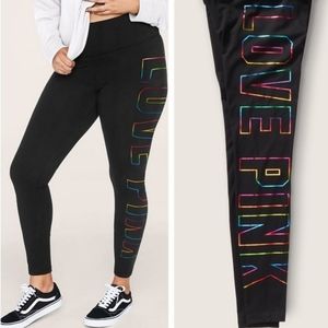 Vs PINK Rainbow Foil Shine Legging Xl